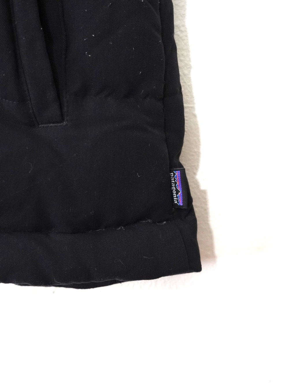 Patagonia Jacket Womens S Black Grey Bivy Hooded Vest Puffer Down Insulated - Picture 2 of 9
